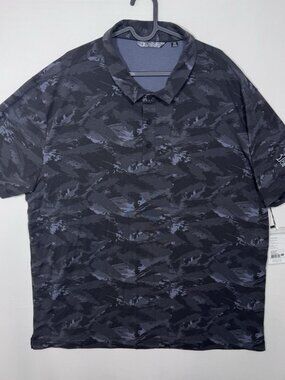 2UNDR Draper Polo Men’s 2XL XXL Black Storm Camo Golf Athleisure NWT